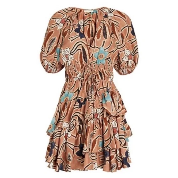 Ulla Johnson Farah Floral Silk Mini Dress - Picture 4 of 9